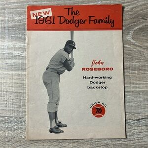 Vintage 1961 the dodger family pamphlet